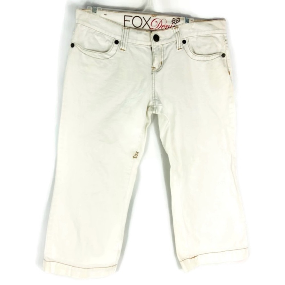 Fox White Women’s Jeans with Brown Pocket Accent - Picture 2 of 8